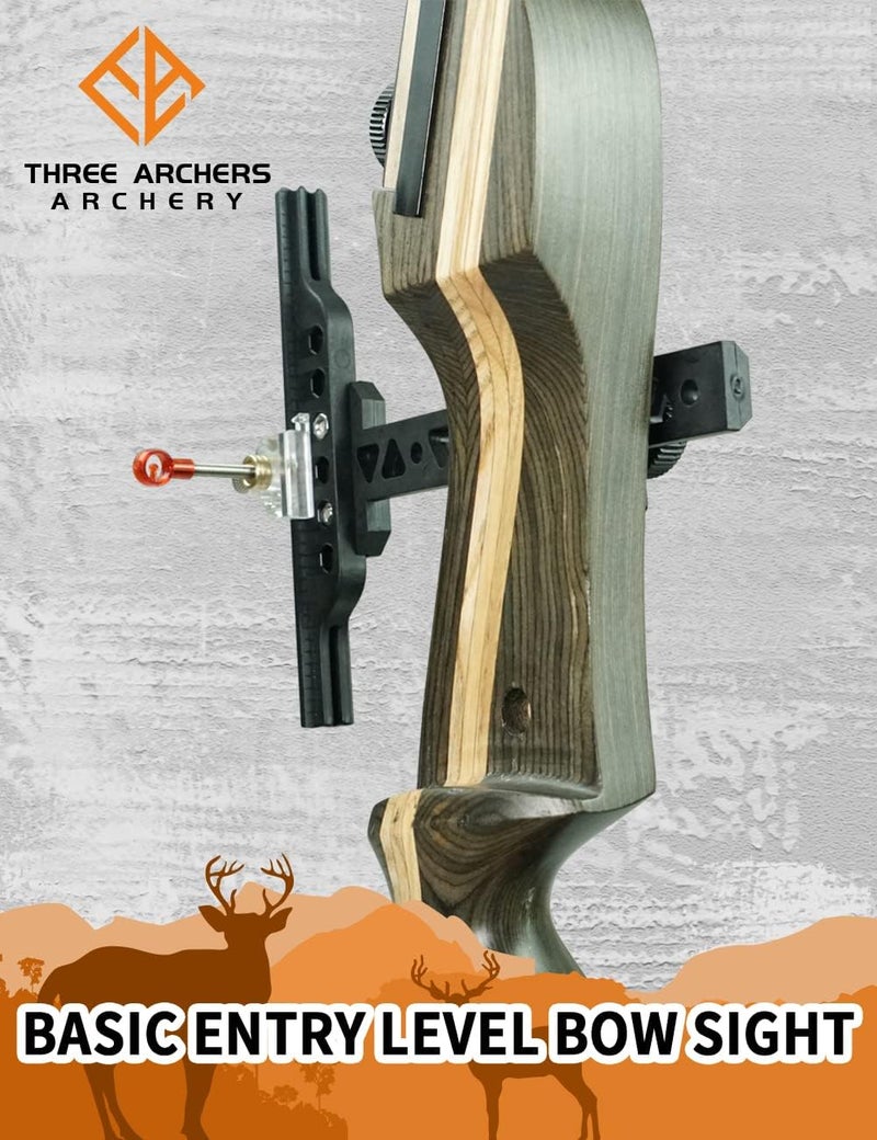 THREE ARCHERS منظار قوس مقوس على شكل T لرماية السهام، قابل للتعديل، أدوات وإكسسوارات أهداف الرماية - Image 3